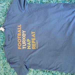 nwt men's Thanksgiving life is good shirt turkey football nap repeat